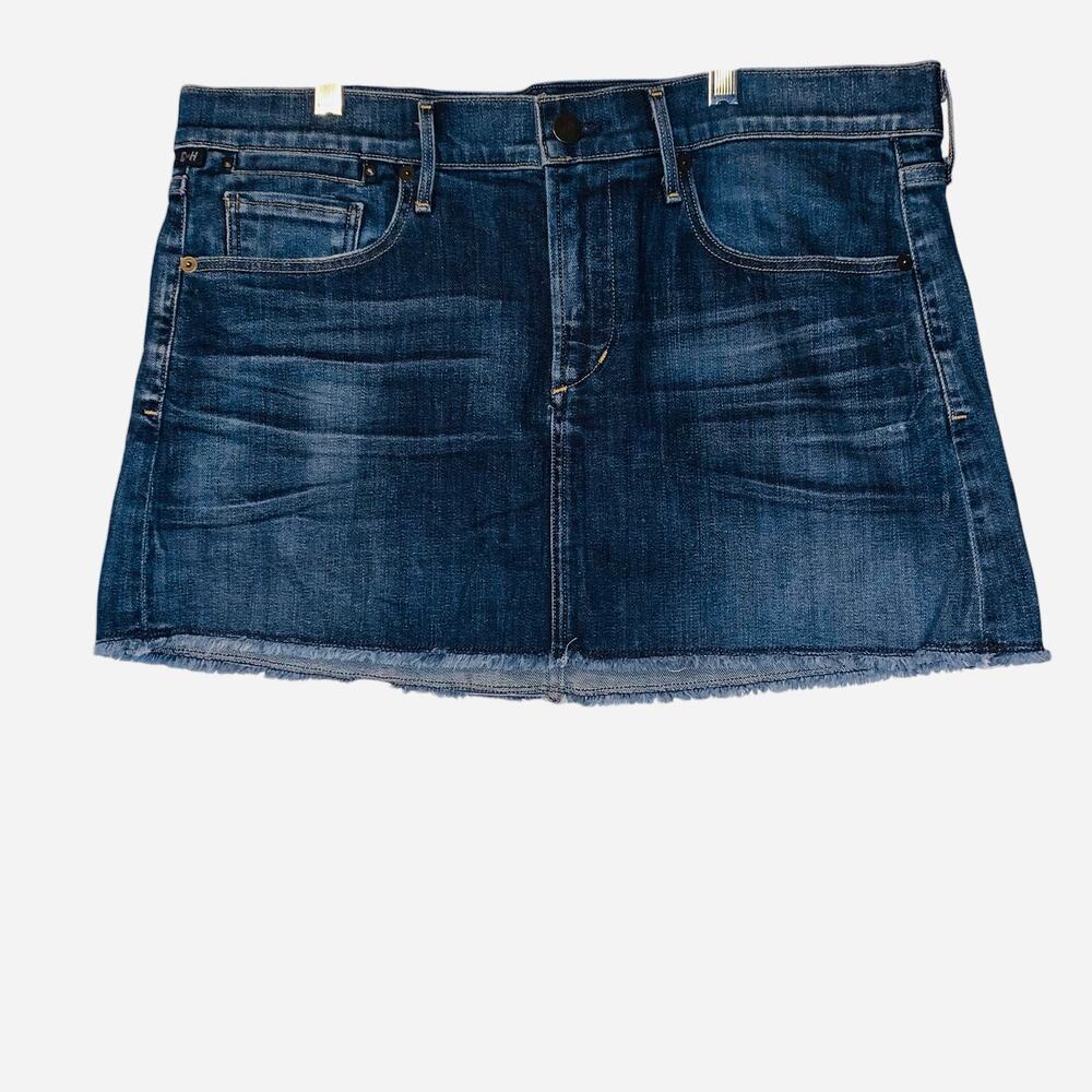 Citizens of Humanity Frayed Denim Mini Skirt Size 29